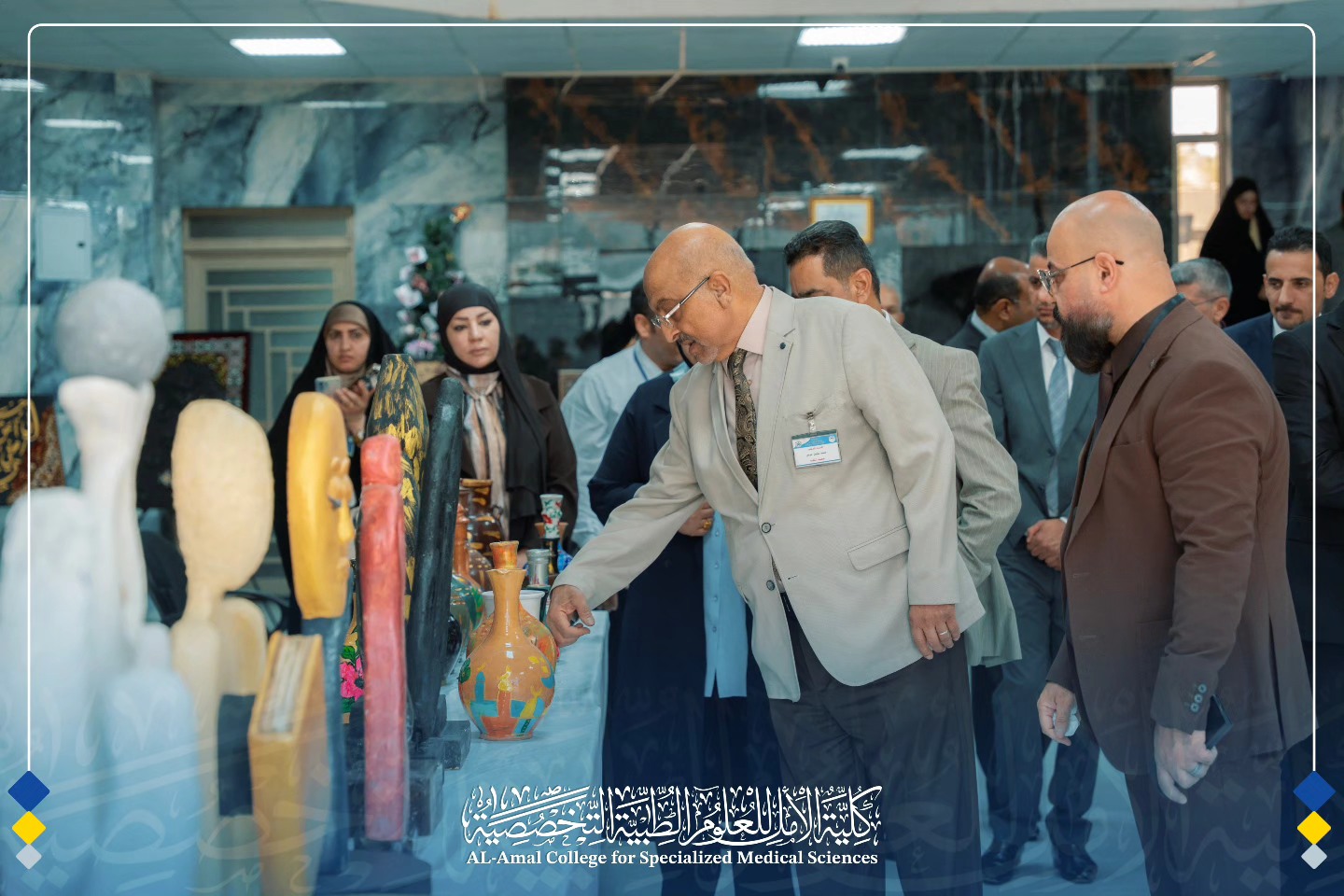 Al-Amal College Hosts an Art Exhibition in Collaboration with the Open Educational College